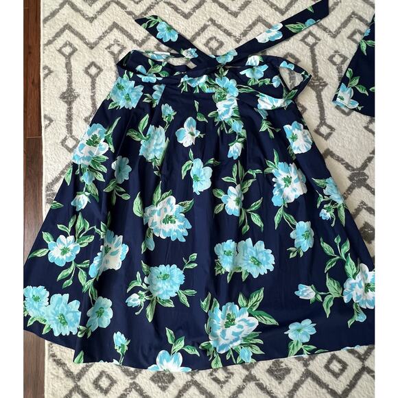 TALBOTS Stunning Floral Poplin 2 Piece Bateau Blouse Midi Skirt Set Large/14 - Picture 11 of 16